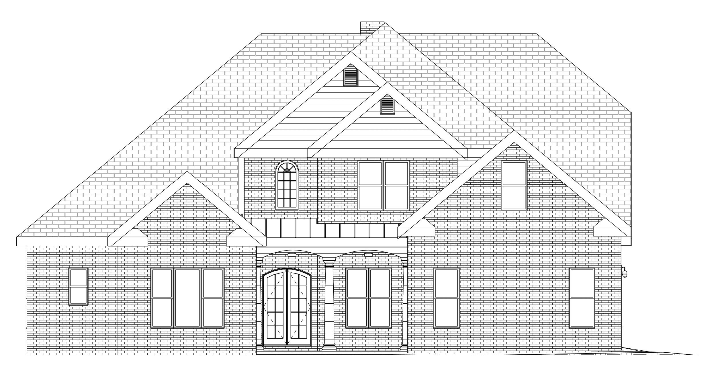 Macon Custom Home front elevation